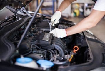 Car being serviced